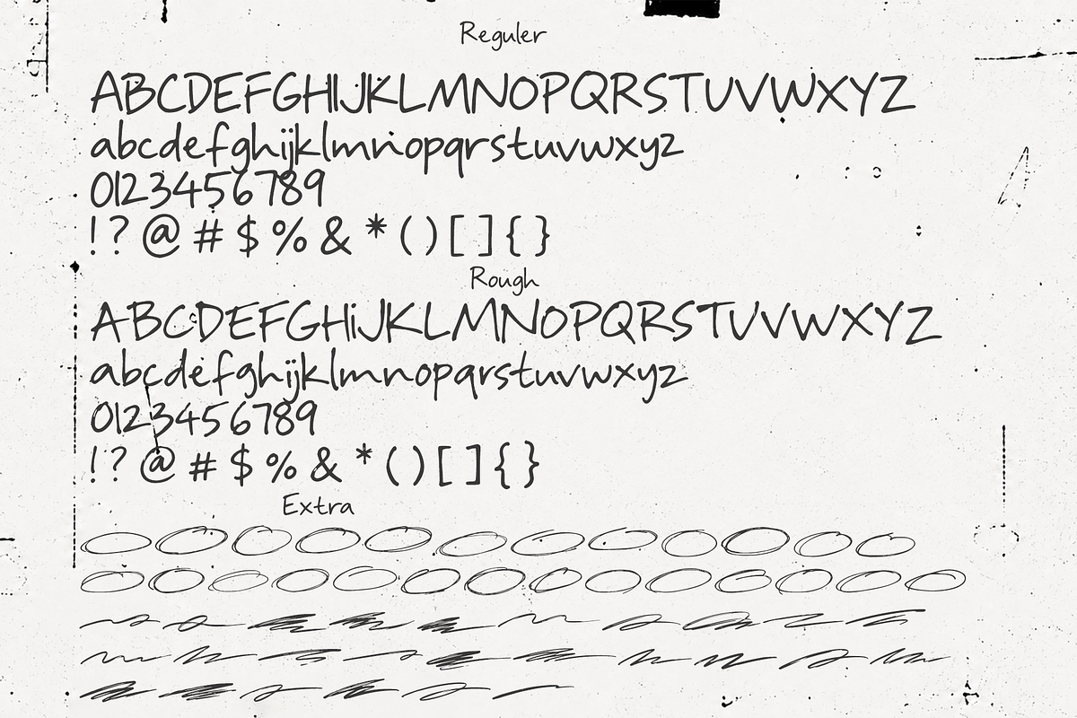 Roughly Yours Font, a Handwritten Font by cocodesign (Photo 8 of 8)
