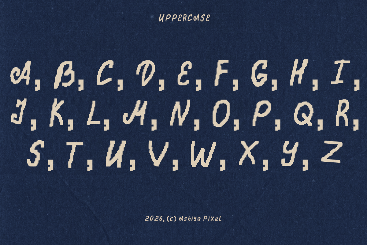 Nostalgic Era Y2K Display Font, a Handwritten Font by Ashiya Pixel (Photo 4 of 11)