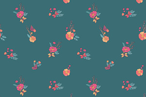 Butterflies And Flowers. 12 Patterns