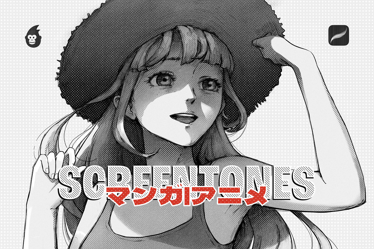 Manga Screentone Procreate Brushes, a Brush Add-On by brushapes.com (Photo 5 of 11)