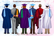 University Graduates Boys Clipart, a Graphic by ArtedeCatrin (Thumbnail 2 of 11)