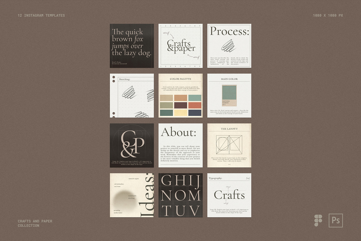 Crafts & Paper | Instagram Templates, a Social Media Template by Evgeniya Goktas (Photo 5 of 15)