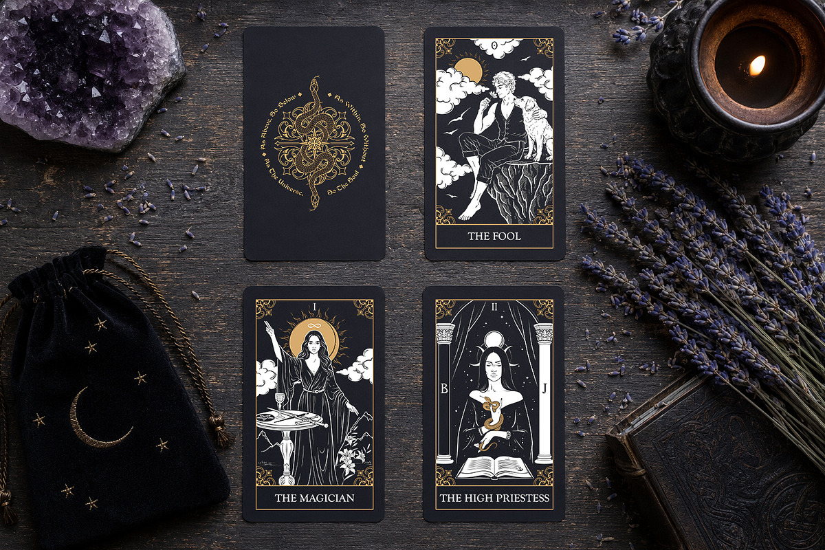 Tarot Major Arcana & Aces Vector Art, a Decorative Illustration by Croisy (Photo 2 of 8)