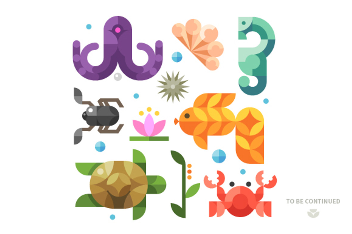 Magic animal world, geometric flat, an Animal Illustration by Oleg Beresnev (Photo 5 of 5)