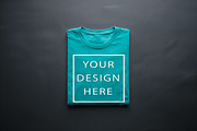 T-Shirt Mockup - Teal Edition, a Shirt Mockup by ForhadGFX (Thumbnail 8 of 12)