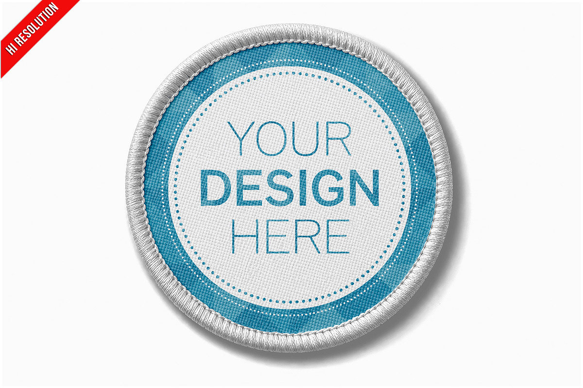 Round Patch Studio PSD, a Merchandise Mockup by Bruno's Shop (Photo 1 of 3)