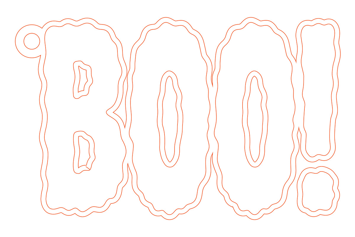 Halloween Boo! Keyring Laser Cut SVG, an Object Graphic by Rose Art (Photo 2 of 3)