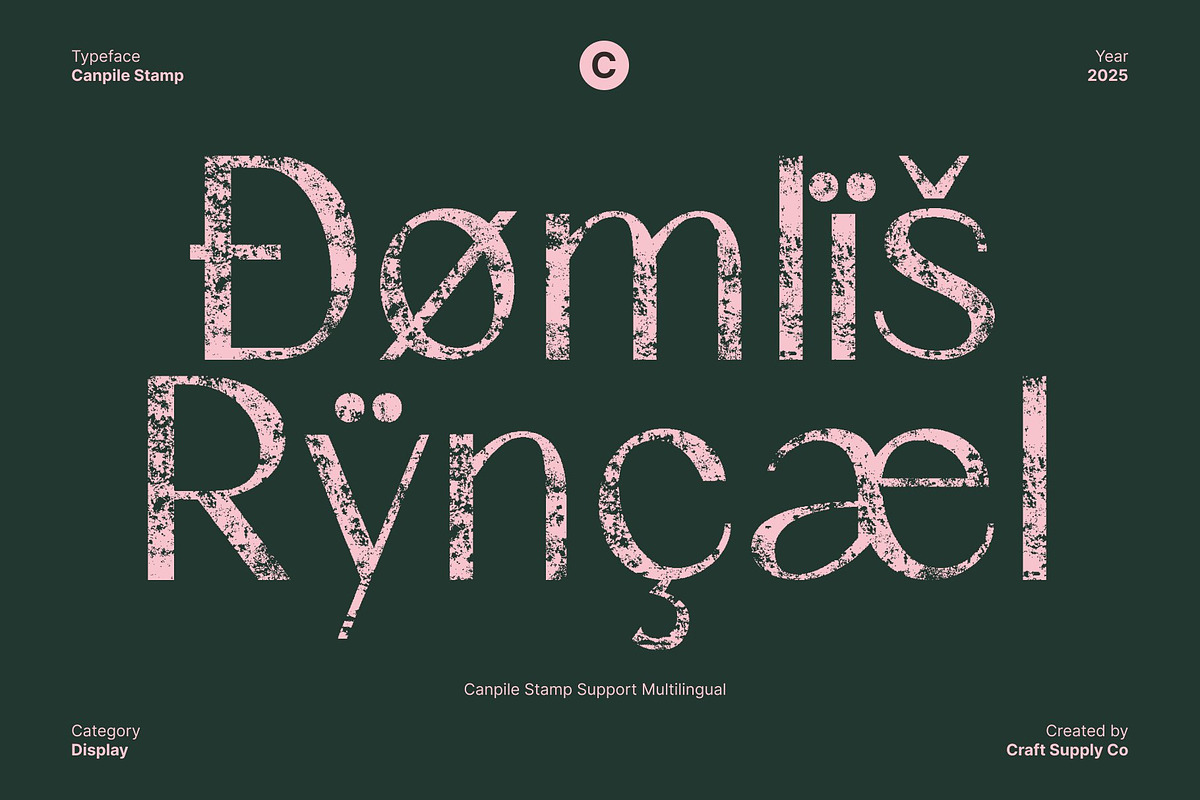 Canpile Stamp, a Sans Serif Font by Craft Supply Co. (Photo 7 of 8)