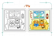 Cozy Quiet Friendship Coloring Pages, an Animal Illustration by Coco Bloom (Thumbnail 6 of 9)