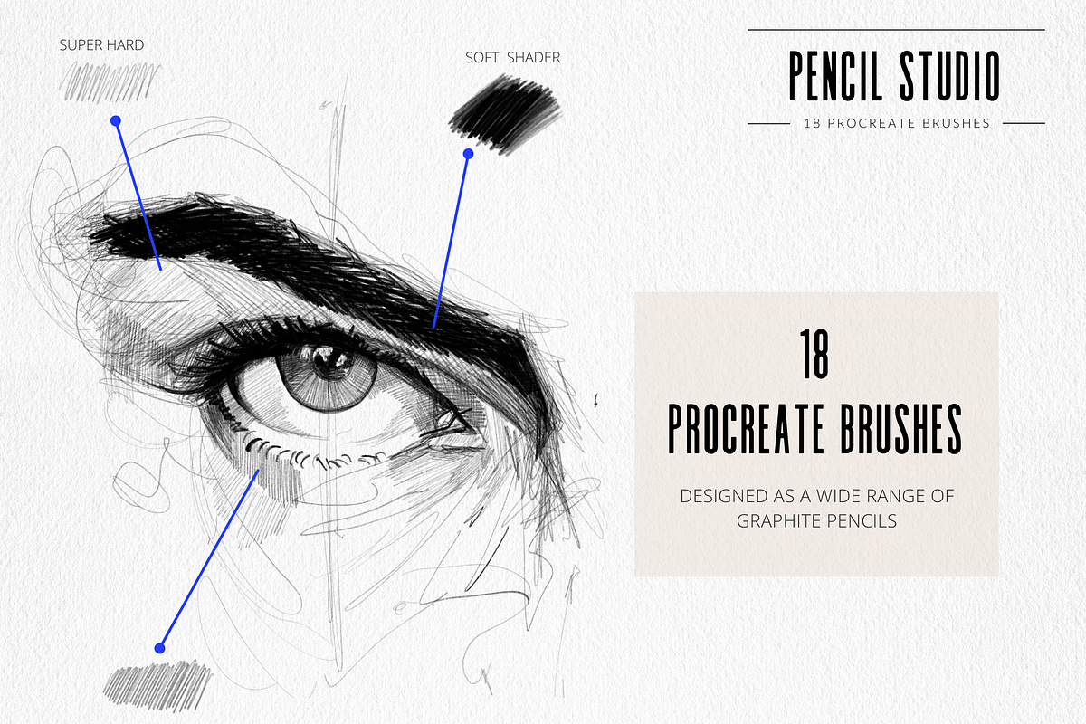 Pencil Studio - Procreate Brushes, a Brush Add-On by AMStudio. (Photo 2 of 6)