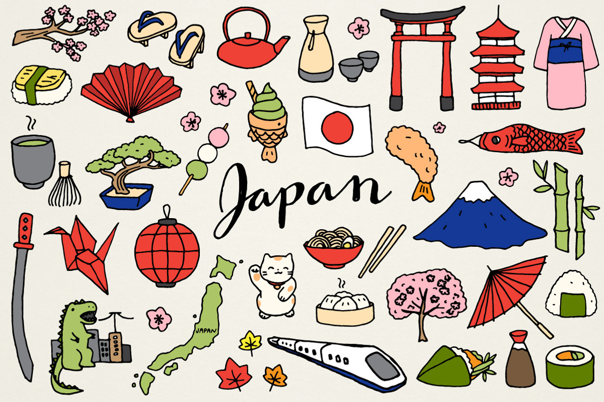 Japan Clipart Illustrations Set, an Object Graphic by Lemonade Pixel (Photo 1 of 8)