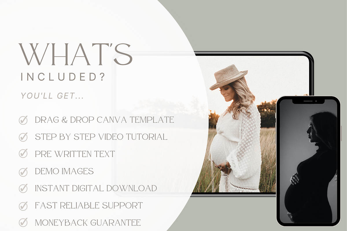 GOLD Maternity Photography Guide, a Magazine Template by Signature Edits (Photo 4 of 11)