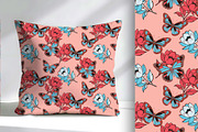 Rose Butterfly Floral Seamless, a Pattern Graphic by Sharon Schwalbe (Thumbnail 2 of 4)