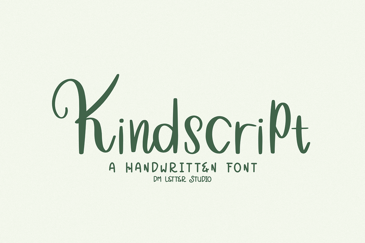 Kindscript, a Handwritten Font by Dm Studio (Photo 1 of 9)