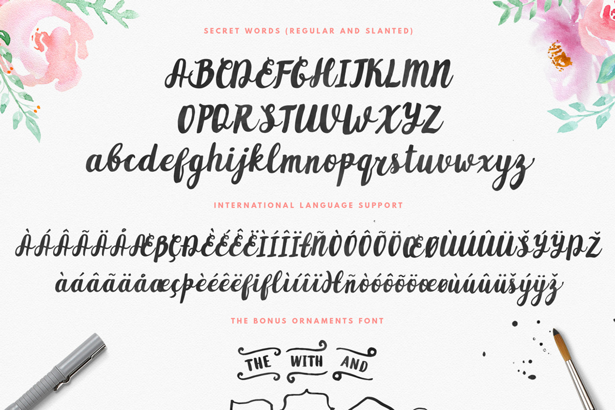 Secret Words Font Duo preview 2