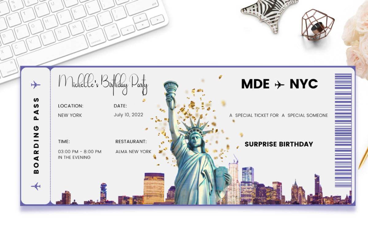 Editable Boarding Pass Template, a Card Template by YasdeyDesigns (Photo 2 of 8)