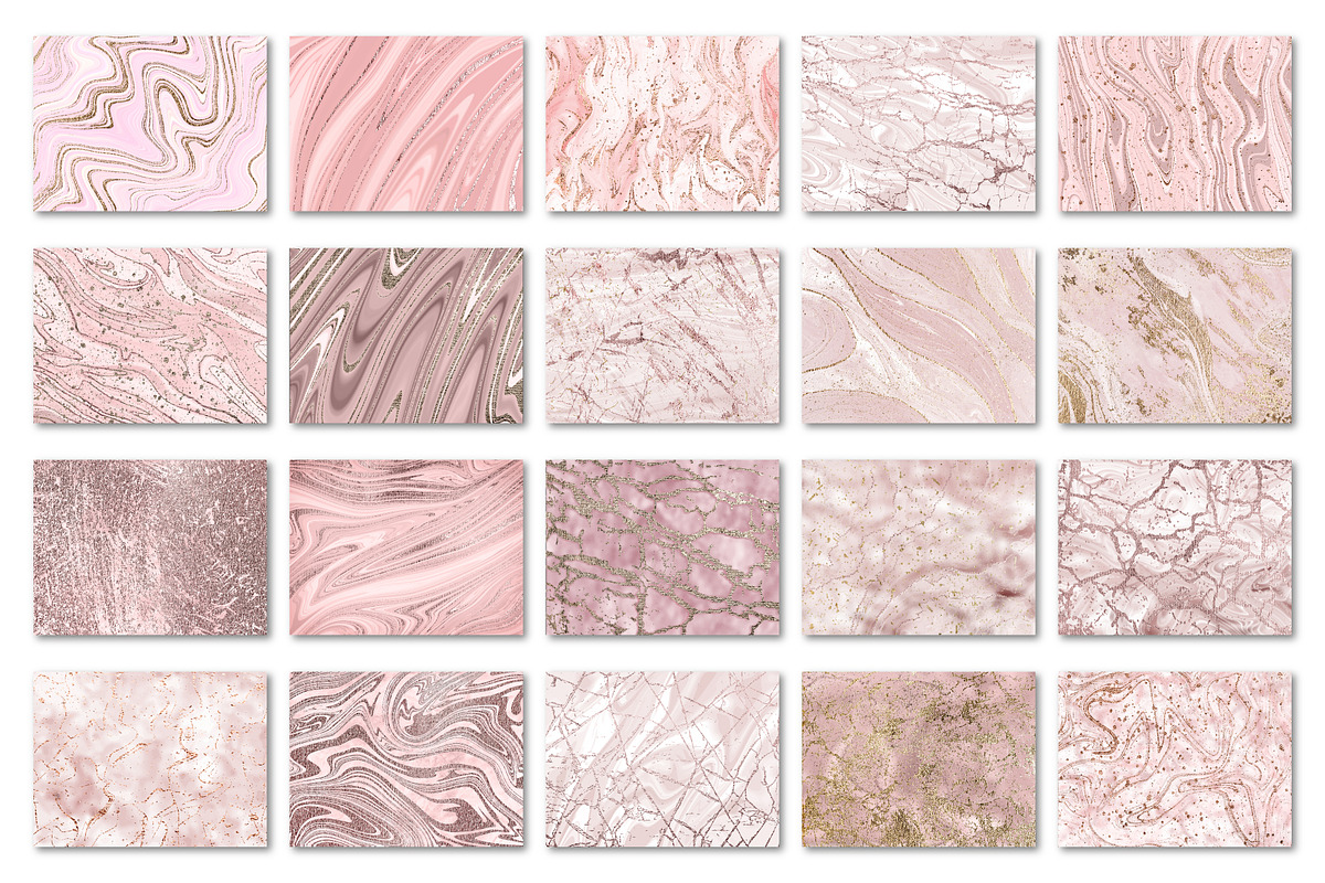 Rose Gold Marble Textures, a Texture Graphic by Artemisia_Art (Photo 2 of 5)