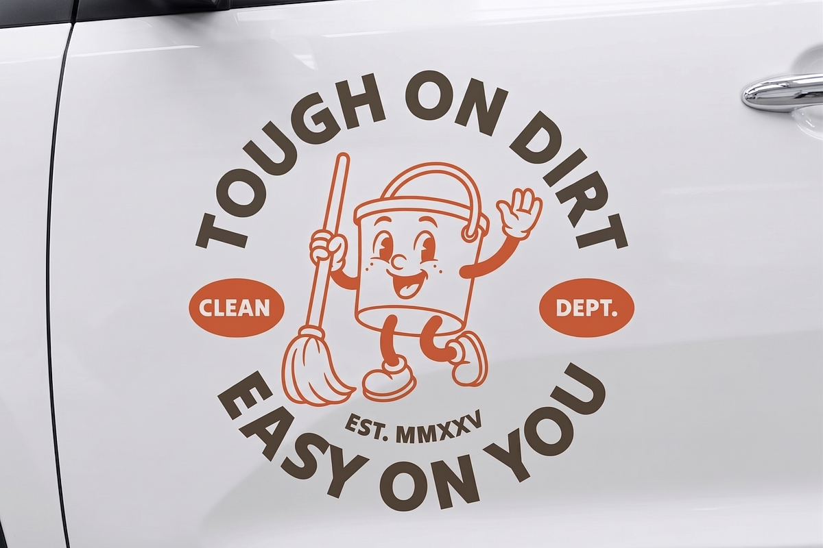 Retro Cleaning Bucket Illustration, a Branding & Logo Template by muhisya (Photo 3 of 3)