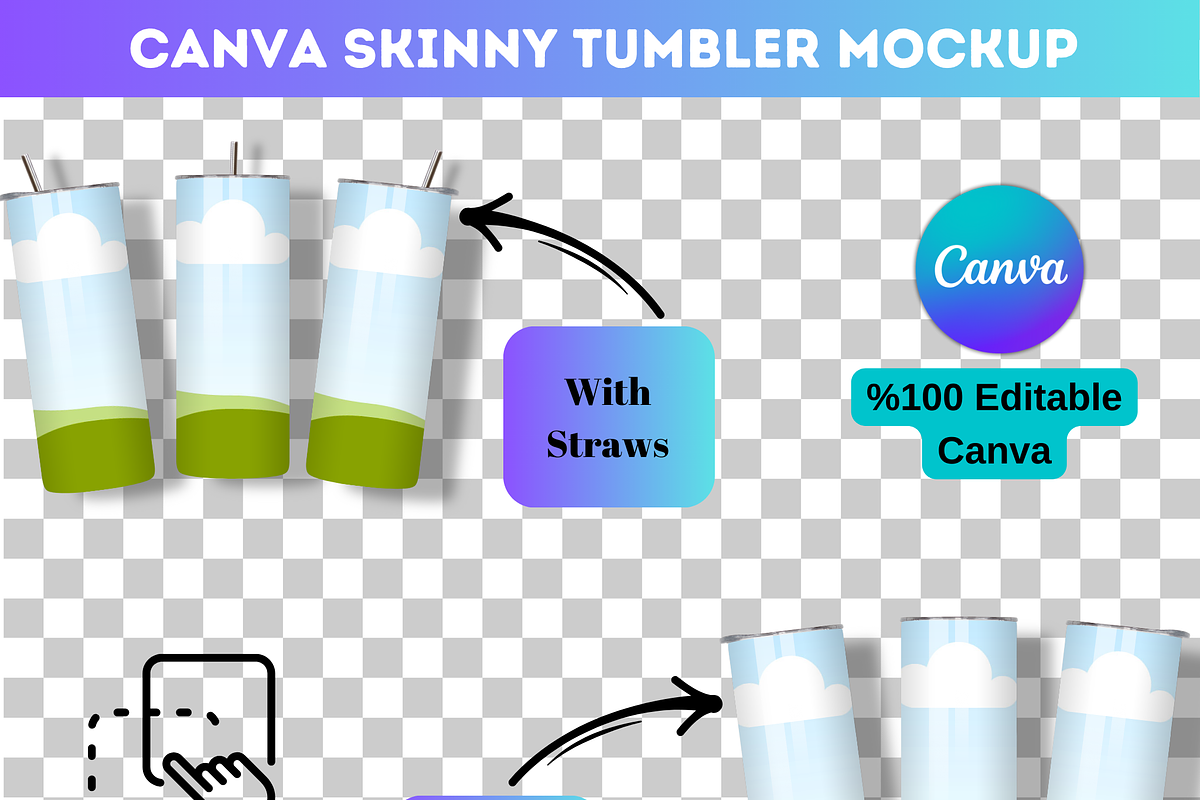 Tumbler Mockup Canva 346, a Graphic by AtacanDigital (Photo 1 of 3)