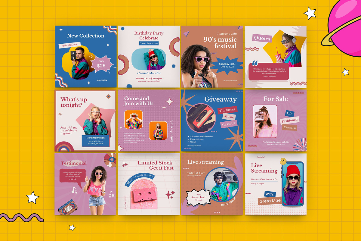 Playful Podcast 3in1 Canva Template, a Social Media Template by Brandearth RRGraph (Photo 3 of 11)