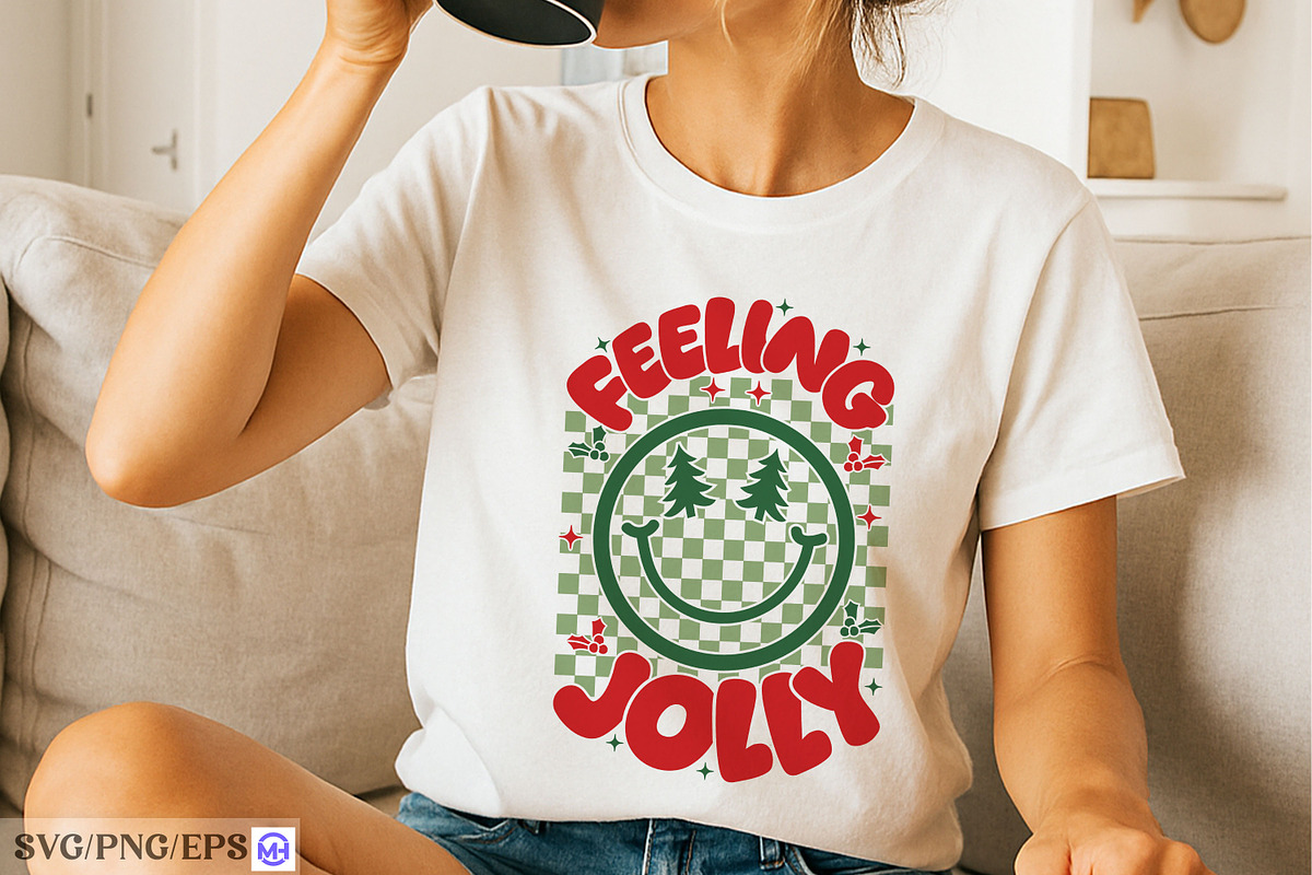 Feeling Jolly SVG, a Seasonal Illustration by mh_arif (Photo 2 of 4)