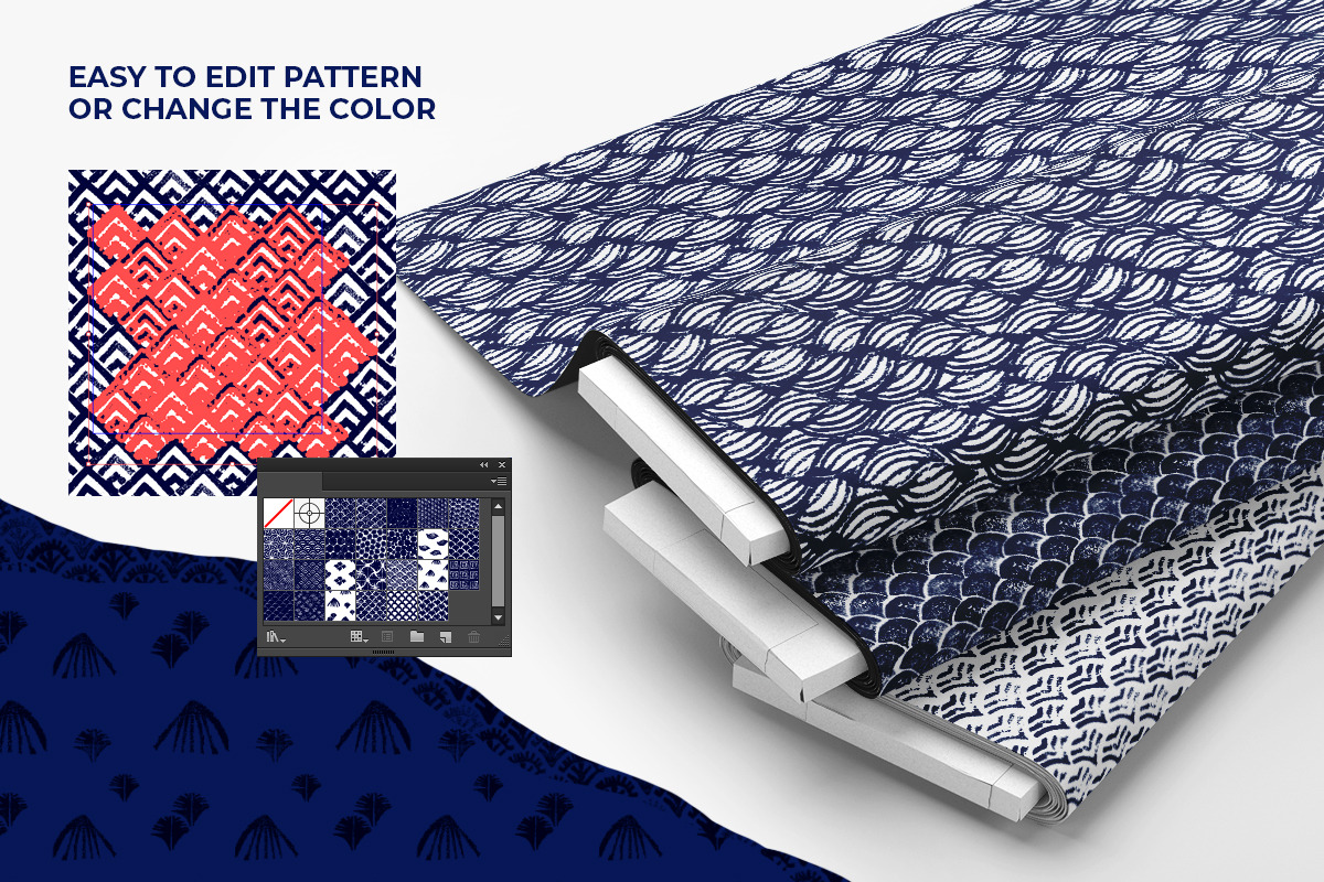 Japanese Vector Patterns & Elements, a Pattern Graphic by Julie&Taily (Photo 6 of 24)