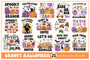 Groovy Halloween Sublimation Bundle, a Work Illustration by Dream Creation (Thumbnail 1 of 11)