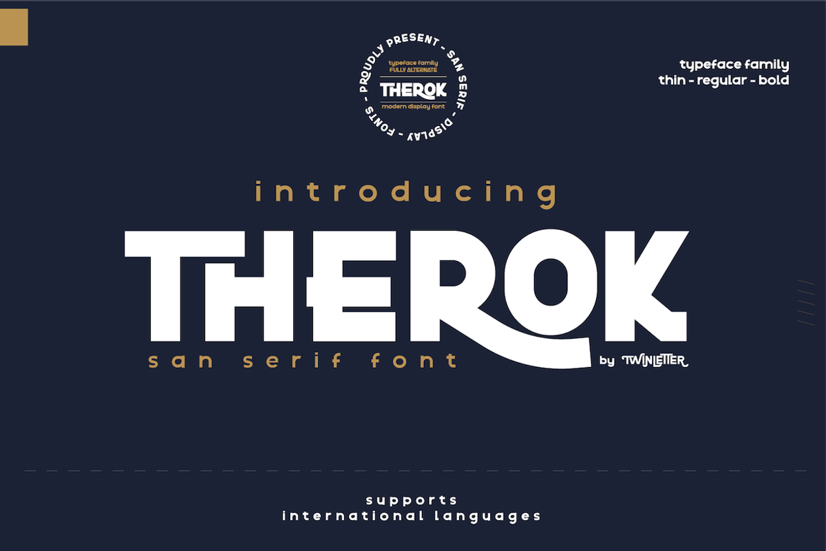 Therok, a Sans Serif Font by twinstd (Photo 1 of 14)