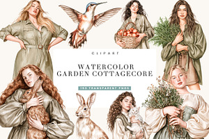 Watercolor Garden Cottagecore