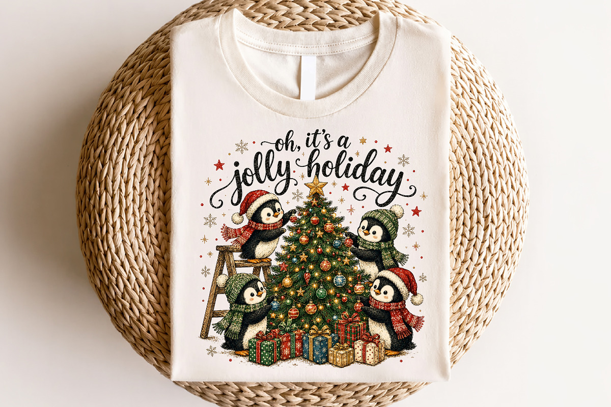 Holly Jolly Christmas PNG, a Seasonal Illustration by CraftArtStudio (Photo 4 of 4)
