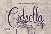 Cidrella script & graphics, a Script Font by Gleb Guralnyk (Thumbnail 1 of 6)