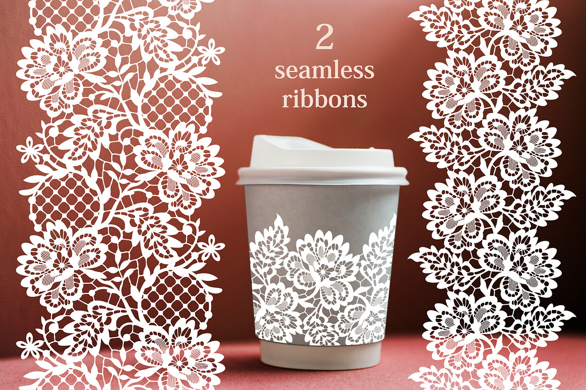 9 lace cliparts, seamless patterns., a Pattern Graphic by Ajuga (Photo 4 of 4)