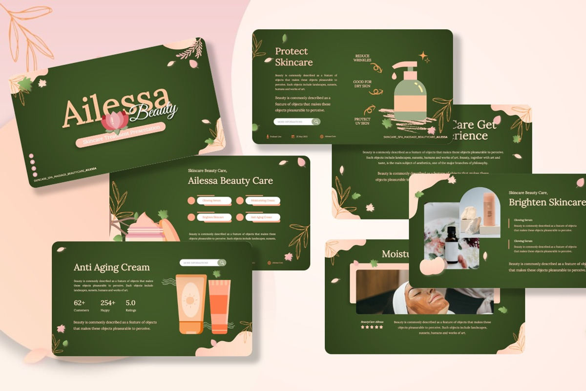 Ailessa - Skincare Powerpoint, a Presentation Template by Dhabee (Photo 2 of 8)