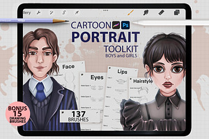 PROCREATE CARTOON PORTRAIT TOOLKIT