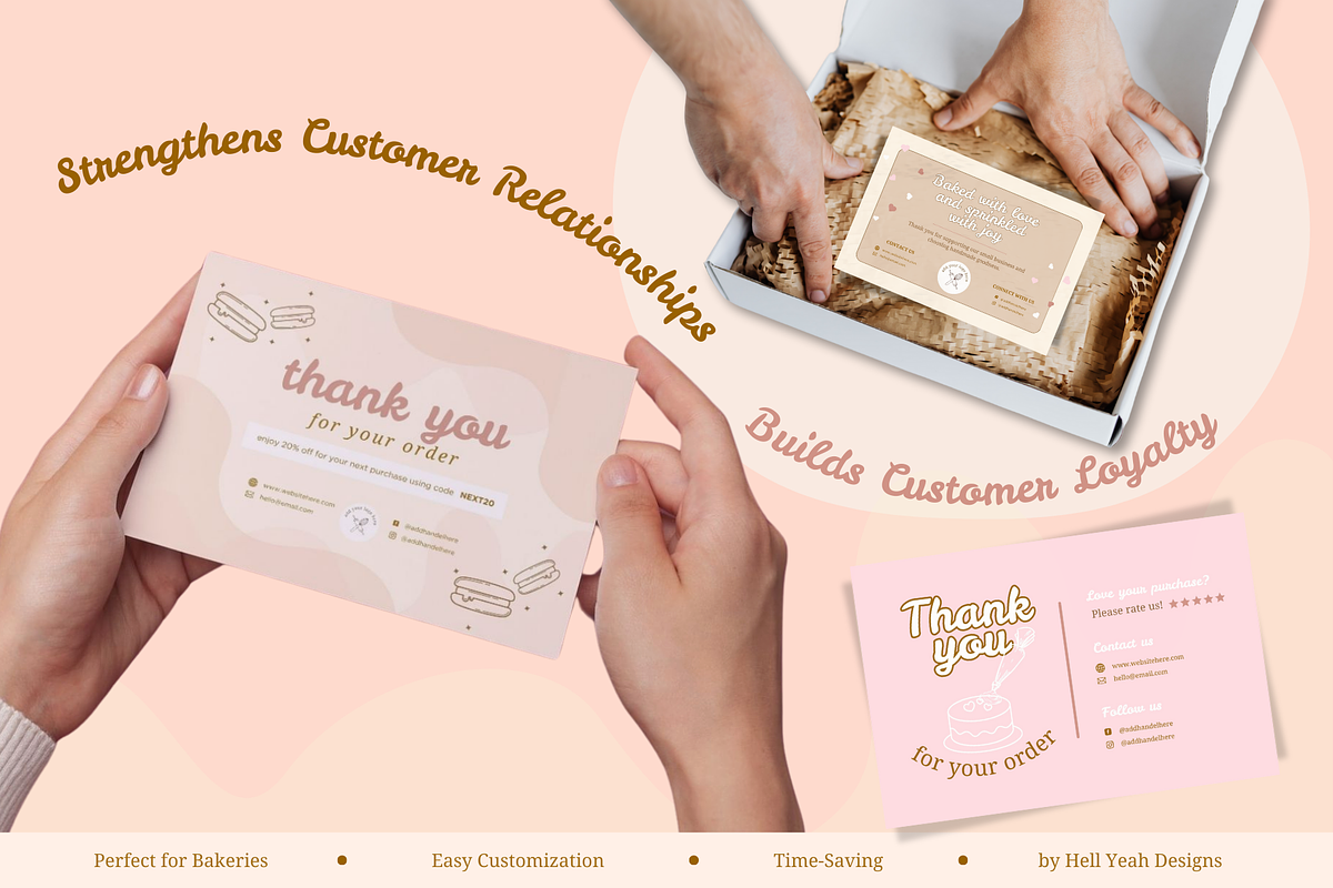 Bakery Thank You Cards Templates, a Card Template by Hell Yeah Designs (Photo 2 of 5)