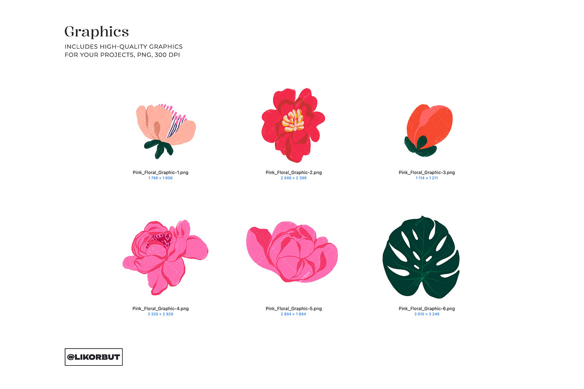 Bold Bloom Abstract Flower Pattern, a Pattern Graphic by likorbut (Photo 6 of 12)