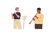 People play musical instruments set, an Education Illustration by Good Studio (Thumbnail 5 of 5)