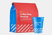 Coffee bag mockup set, a Cups & Container Mockup by BlackMockup (Thumbnail 6 of 10)