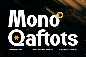 Mono Qaftots Modern Bold Brand Font, a Sans Serif Font by QR Design Studio