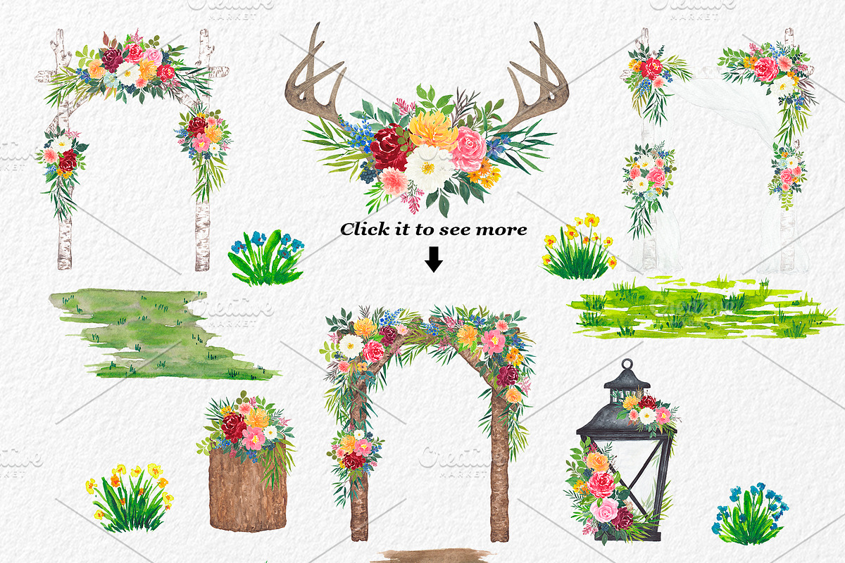 Rustic Watercolor Graphic Set, a Decorative Illustration by Elly Studio (Photo 4 of 13)