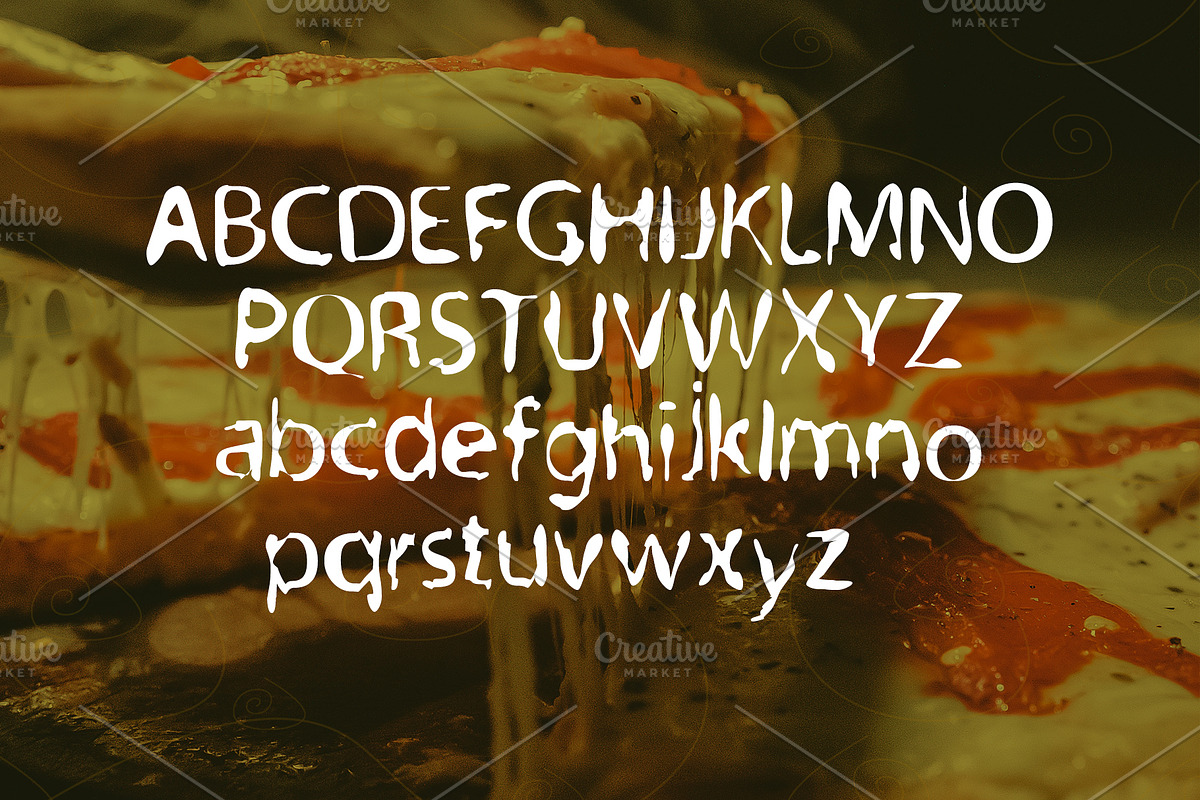 Pizza Lumer Display Font, a Font by Nickhard (Photo 4 of 6)