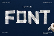 Tape White Font, a Sans Serif Font by Handmadefont (Thumbnail 1 of 15)