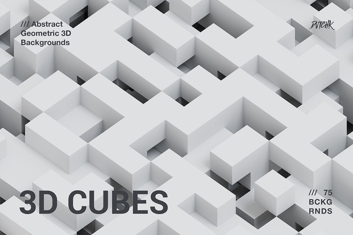 3D Cubes | Geometric Backgrounds, a Background Graphic by dvtchk (Photo 9 of 9)