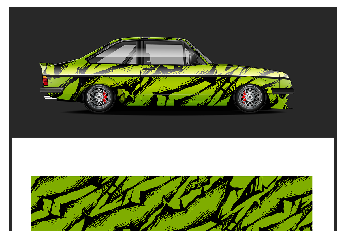 Bold Tiger Stripe Car Wrap, an Object Illustration by CarWrap design (Photo 2 of 4)
