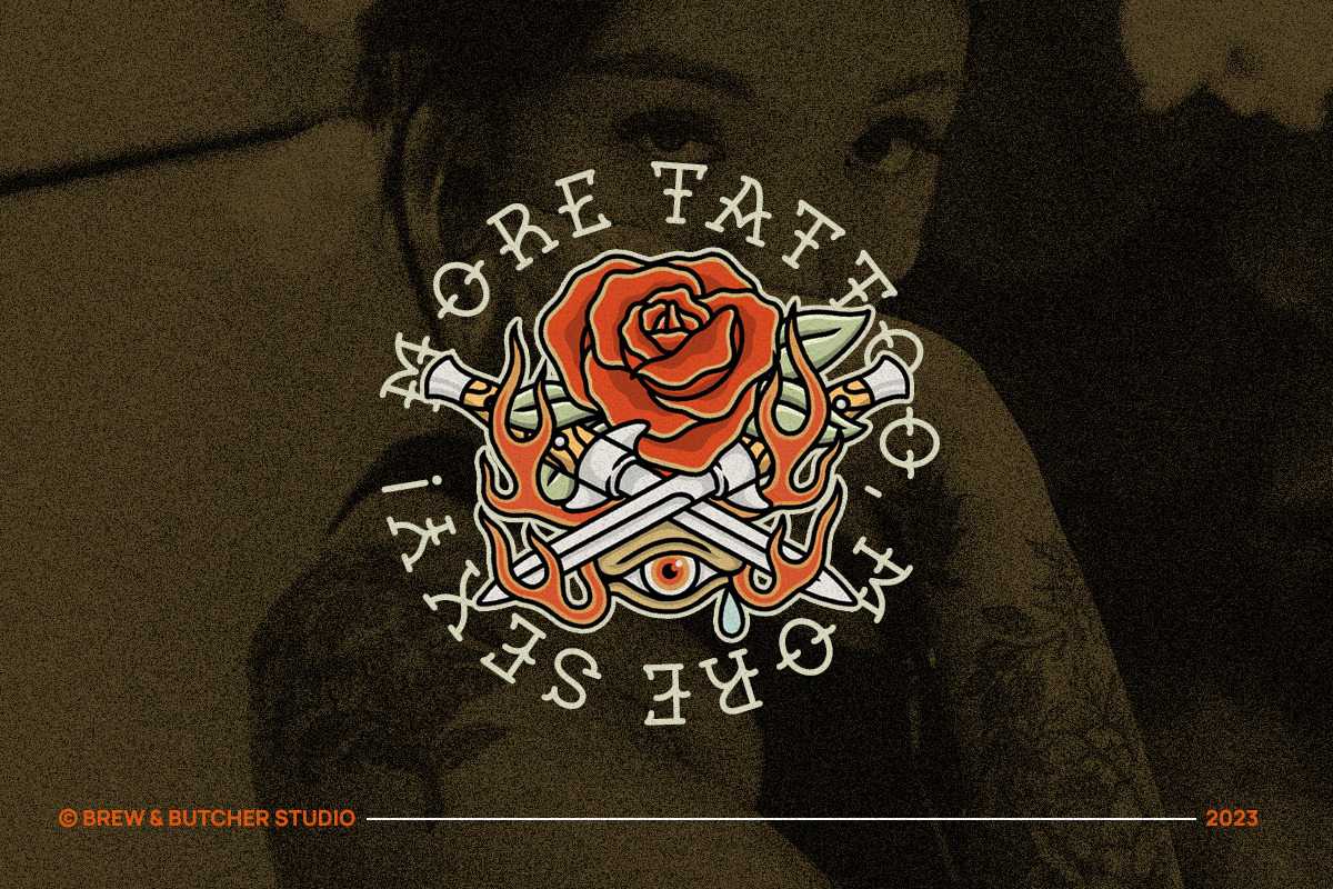 Cry Ink | Tattoos Typeface, a Serif Font by Brew & Butcher Studio (Photo 9 of 11)