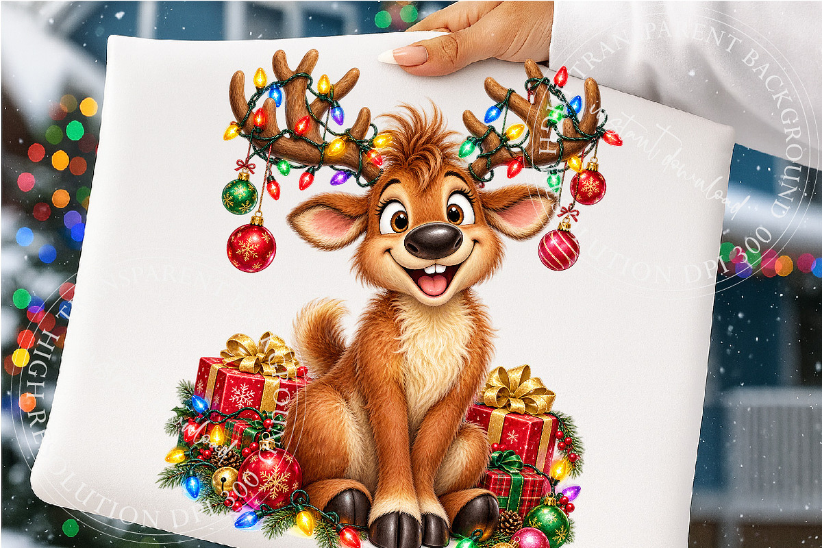 Whimsical Christmas Dogs Clipart, a Work Illustration by SinaCreation (Photo 4 of 6)