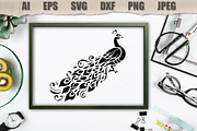Stencil Peacock, a Decorative Illustration by MARYCRAFTIRIA (Thumbnail 3 of 3)