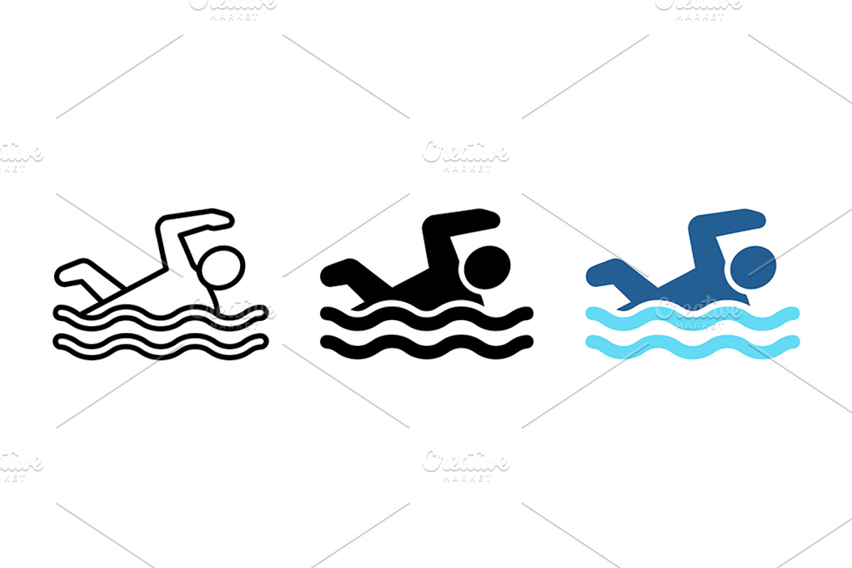 Swimming Person Vector Design, a Solid Icon by Artonix (Photo 2 of 2)