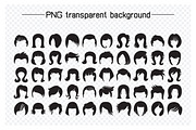 Hairstyle and Wig Illustrations Set, an Illustration by Designfour (Thumbnail 3 of 7)
