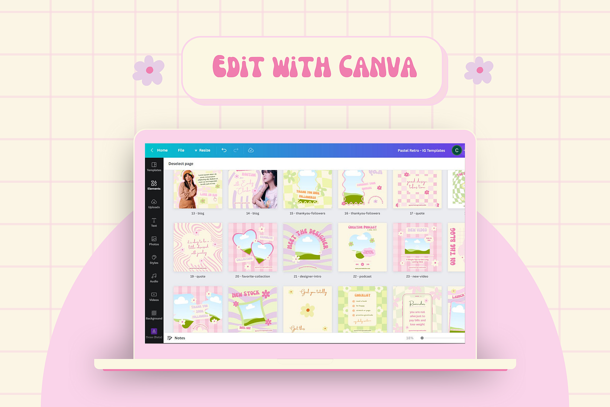 Instagram Post Templates Canva, a Social Media Template by Creative Pixi (Photo 7 of 9)